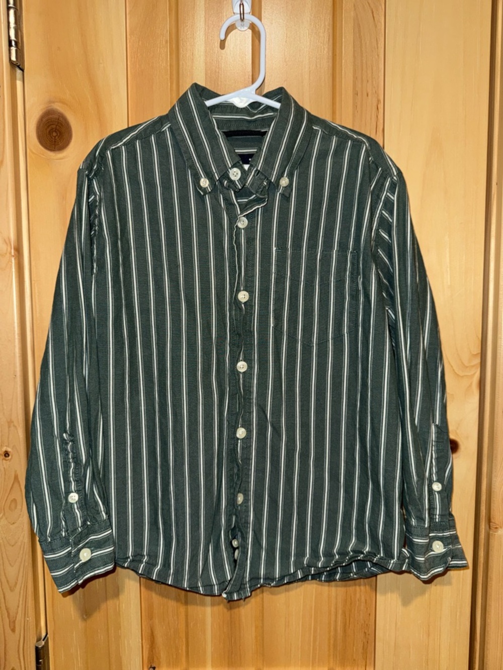 GapKids Green Linen Button-Down Shirt